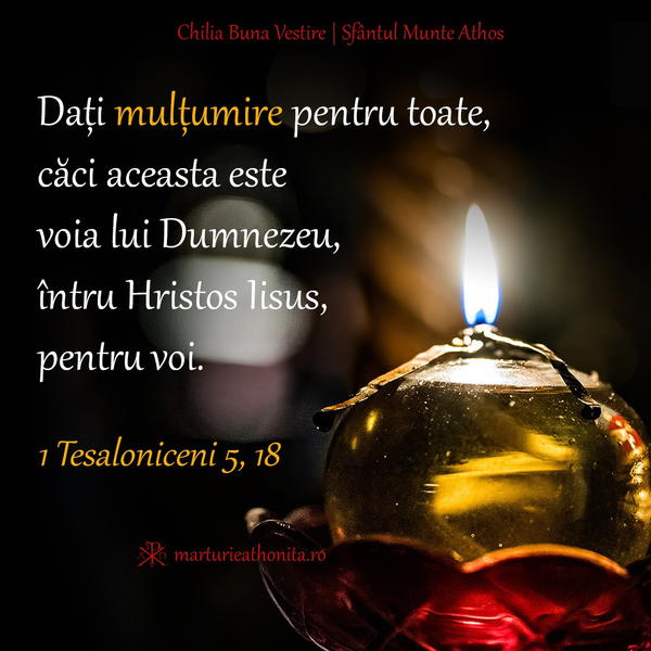 1 Tesaloniceni 5 18 dati multumire pentru toate