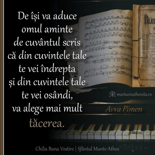 Avva Pimen tacerea