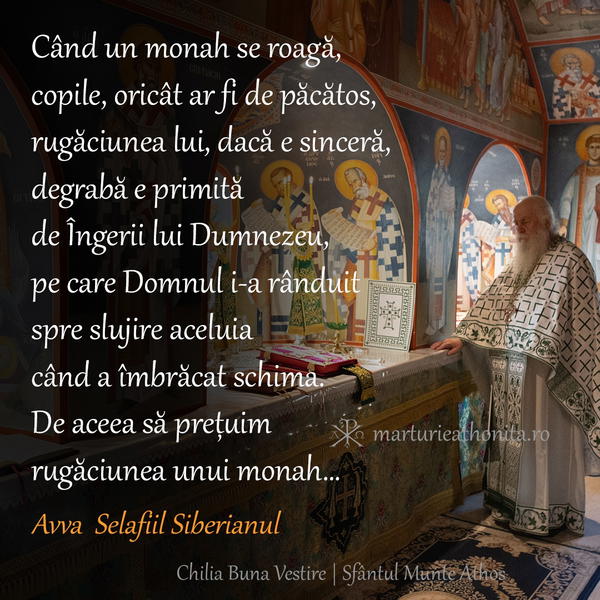 Avva Selafiil Siberianul cand un monah se roaga