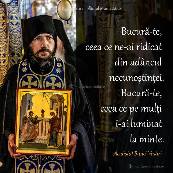 Bucura te ceea ce ne ai ridicat din adancul necunostintei