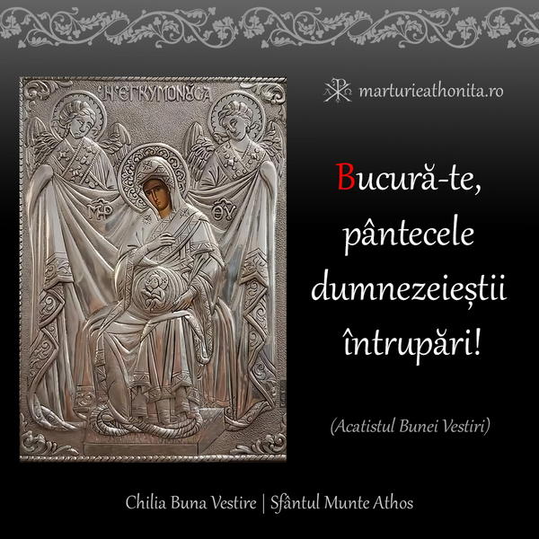 Bucura te pantecele dumnezeiestii intrupari acatistul Bunei Vestiri