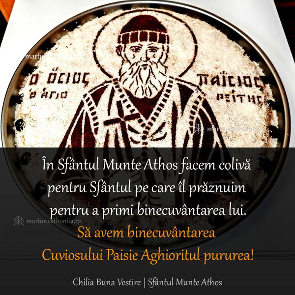 Coliva pentru Sfantul praznuit