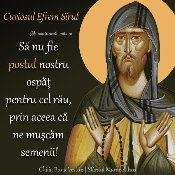 Cuv. Efrem Sirul post ospat pentru cel rau