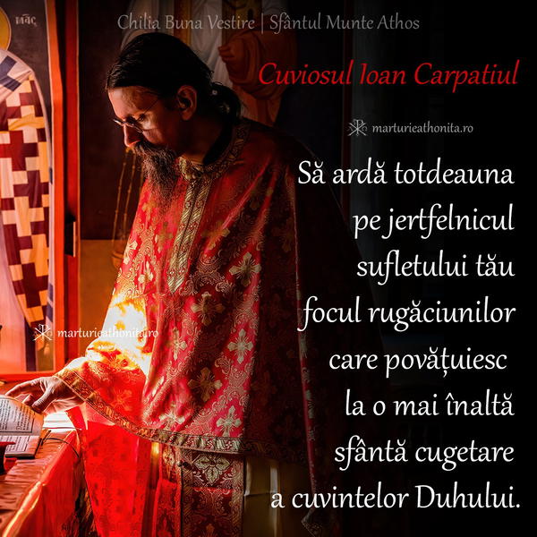 Cuv. Ioan Carpatiul Altarul sufletului