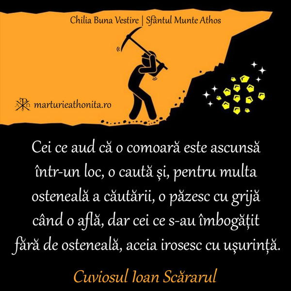 Cuv. Ioan Scararul comoara