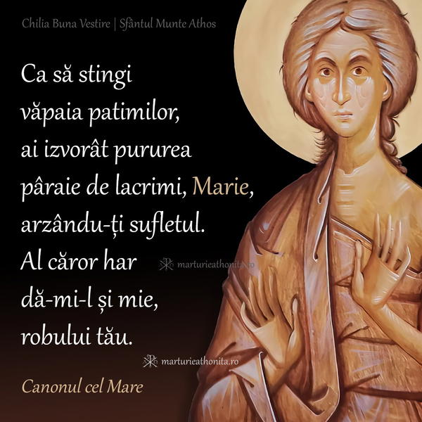Cuvioasa Maria Egipteanca ca sa stingi vapaia patimilor