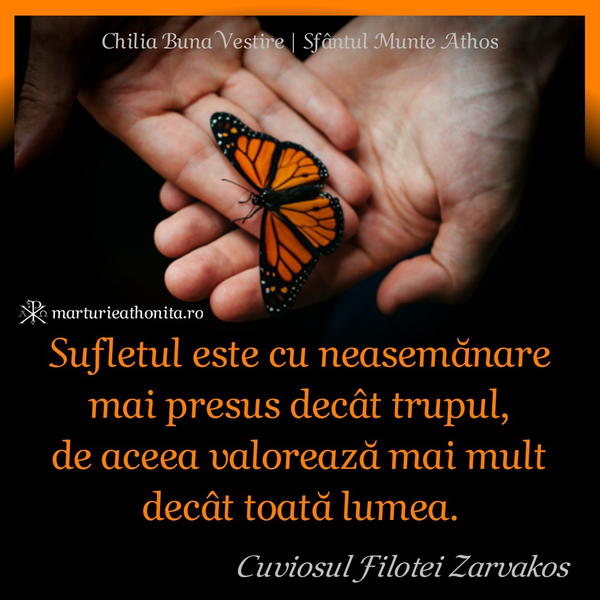 Cuviosul Filotei Zarvakos suflet