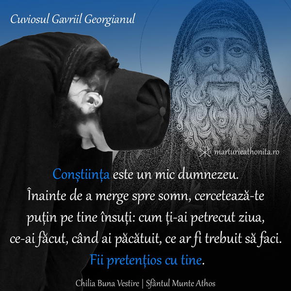 Cuviosul Gavriil Georgianul inainte de a merge spre somn