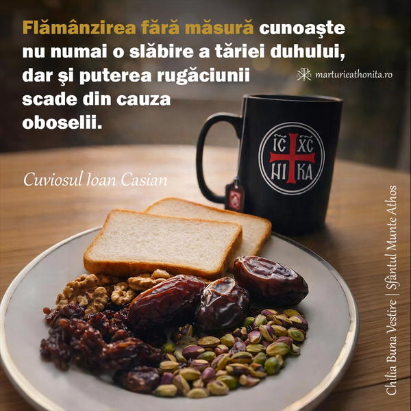 Cuviosul Ioan Casian flamanzirea fara masura