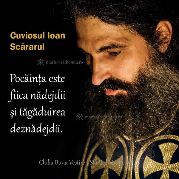 Cuviosul Ioan Scararul pocainta este fiica nadejdii