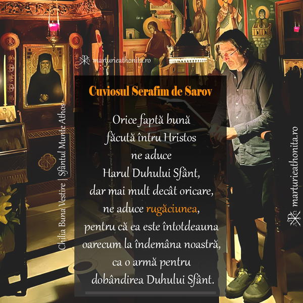 Cuviosul Serafim de Sarov Orice fapta buna facuta intru Hristos