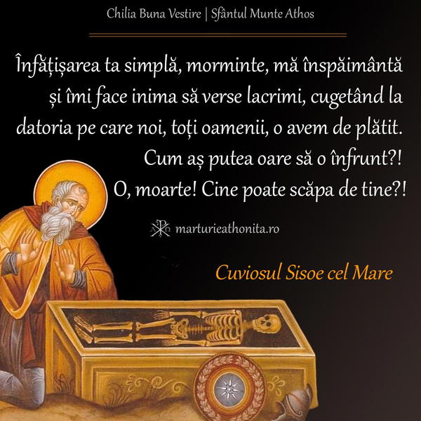 Cuviosul Sisoe cel Mare infatisarea ta simpla morminte