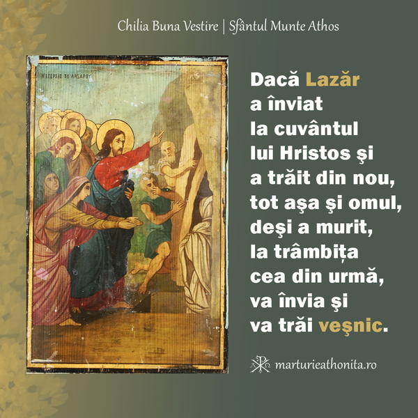 Daca Lazar a inviat la cuvantul lui Hristos