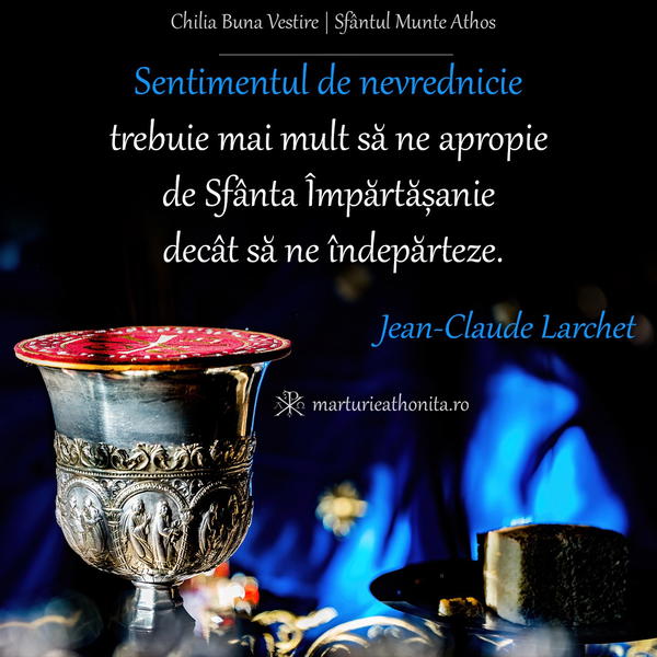 Jean Claude Larchet sentimentul de nevrednicie