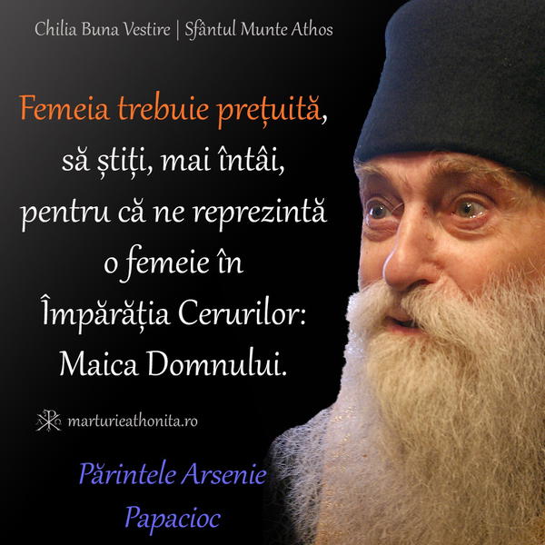 Pr. Arsenie Papacioc femeia trebuie pretuita