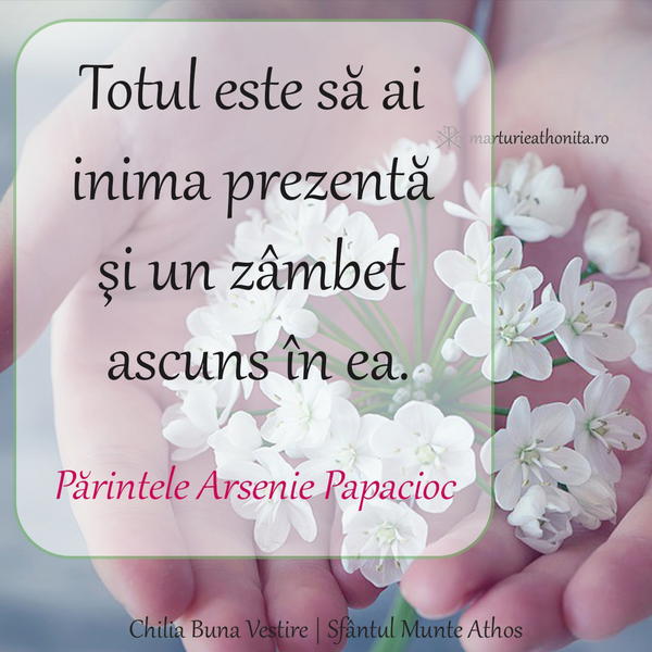 Pr. Arsenie Papacioc inima prezenta si un zambet ascuns