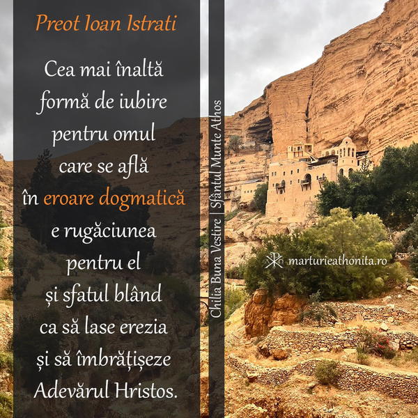 Pr. Ioan Istrati omul care se afla in eroare dogmatica