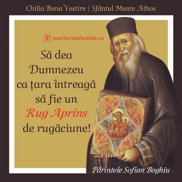 Pr. Sofian Boghiu rug aprins