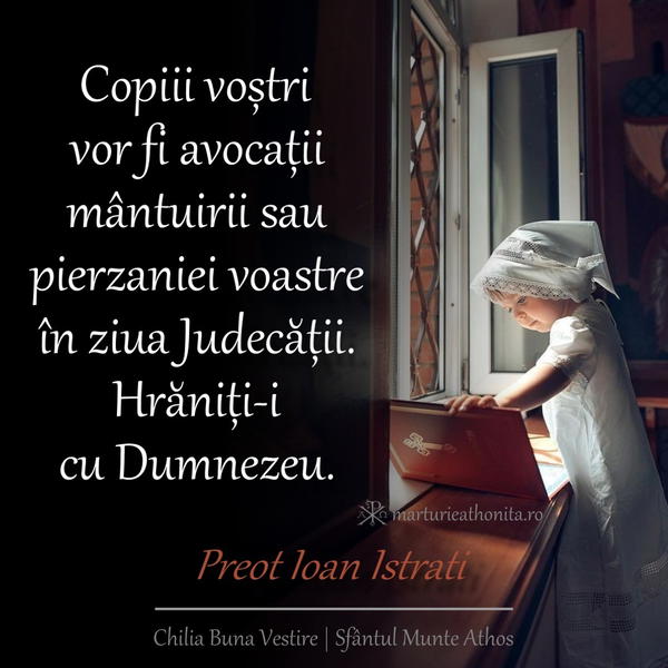 Preot Ioan Istrati hraniti copii cu Dumnezeu