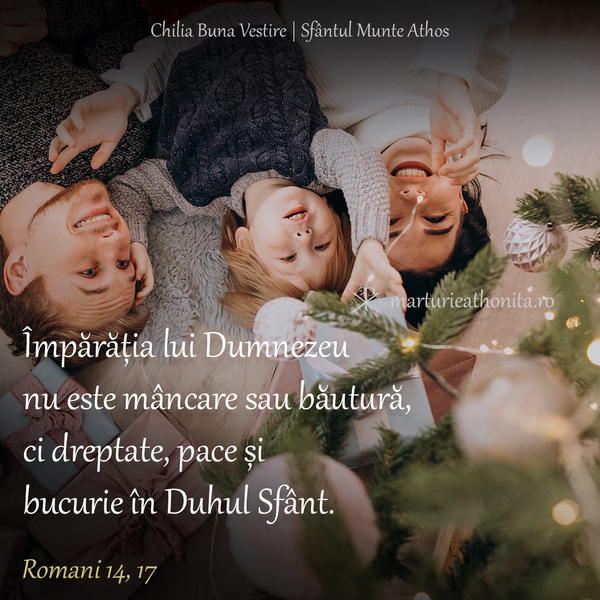 Romani 14 17 Imparatia lui Dumnezeu nu este mancare sau bautura