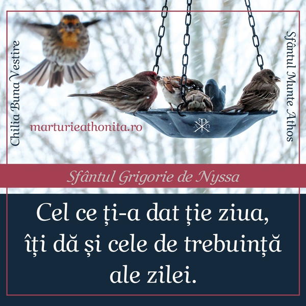 Sf. Grigorie de Nyssa Cel ce ti a dat ziua pasari