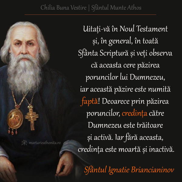 Sf. Ignatie Briancianinov credinta fapta