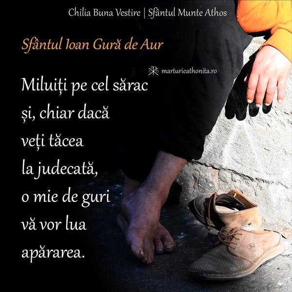 Sf. Ioan Gura de Aur miluiti pe cel sarac