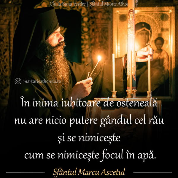 Sf. Marcu Ascetul in inima iubitoare de osteneala