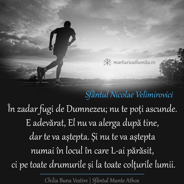 Sf. Nicolae Velimirovici in zadar fugi de Dumnezeu