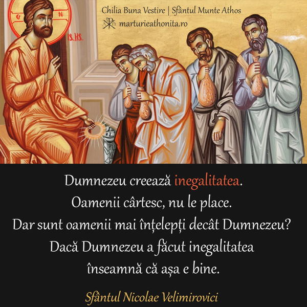 Sf. Nicolae Velimirovici inegalitatea