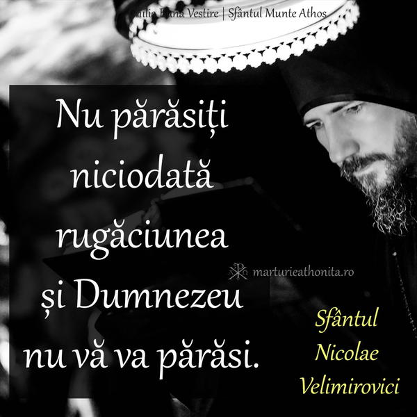 Sf. Nicolae Velimirovici nu parasiti niciodata rugaciunea