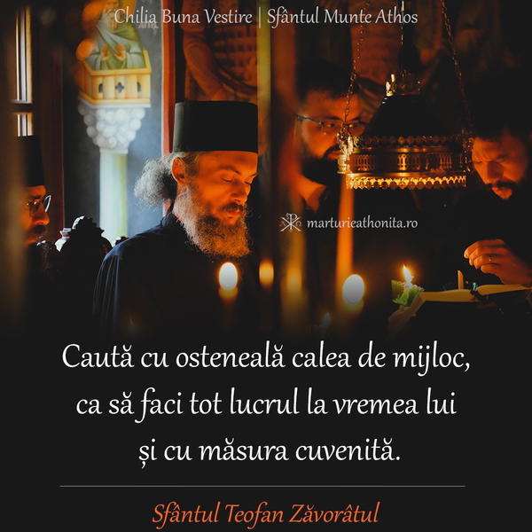 Sf. Teofan Zavoratul la vremea lui cu masura cuvenita