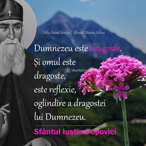 Sfantul Iustin Popovici Dumnezeu este dragoste