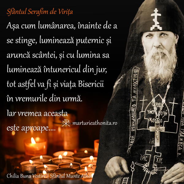 Sfantul Serafim de Virita asa cum lumanarea