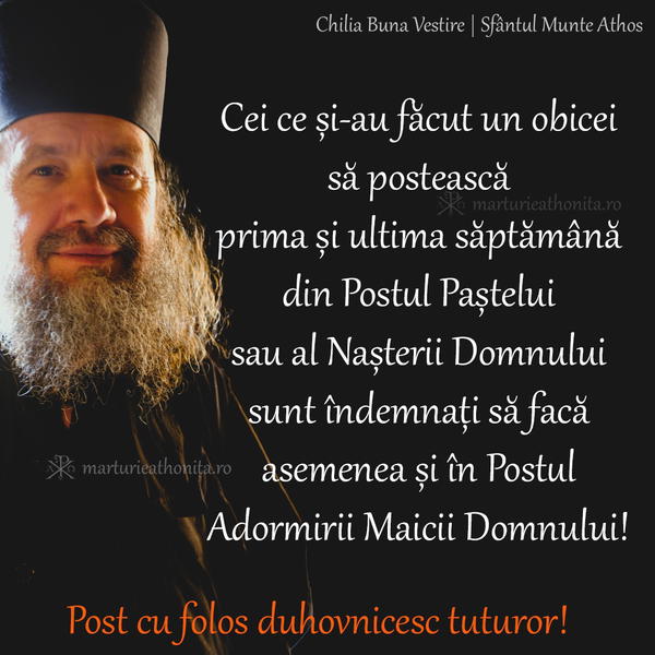 Sfat Postul Adormirii Maicii Domnului 2