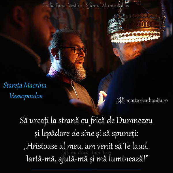 Stareta Macrina Sa urcati la strana cu frica de Dumnezeu