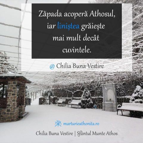 Zapada acopera Athosul iar linistea graieste mai mult decat cuvintele