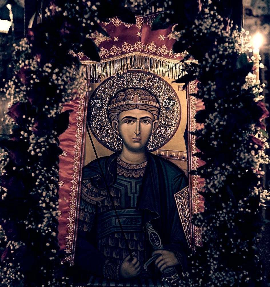 Sf. Mare Mucenic Dimitrie Izvorâtorul de Mir — icoană din Schitul Lacu